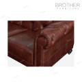 Sofa furniture luxury vintage leather chesterfield sofa